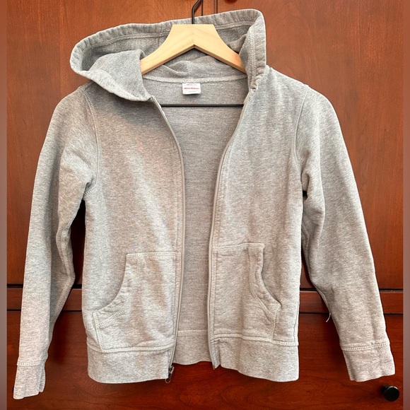 Kid’s Hanna Andersson Heather Gray Cotton Bright Basics Survivor Zip-Up Hoodie - Picture 4 of 14